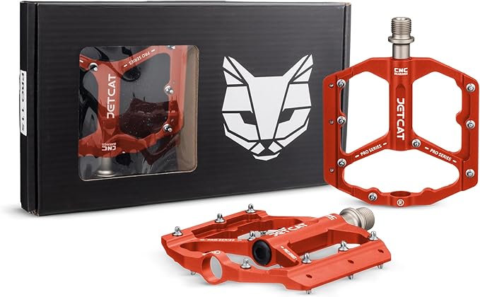 Mountain Bike Pedals Flat - MTB Pedals Flat, Bicycle Pedals, Road Bike Pedals, BMX Pedals, for BMX MTN Road Gravel EBike, Specialized Parts, Adults, Aluminum Metal Stamp 9/16"