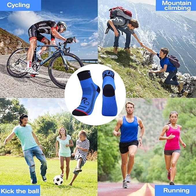 Ultrafun 10Pack Sports Cycling Socks Colorful Anti Smell Ankle Running Athletic Socks (5Pack, X-Large)