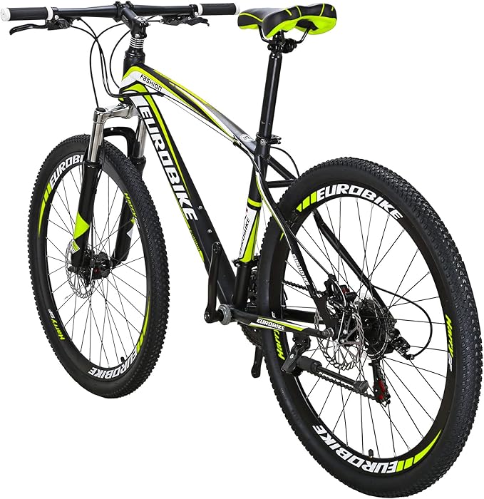 EUROBIKE Mountain Bike,21 Speed with Suspension Fork, 27.5 inch Hardtail Mountain Bike for Youth/Men Womens Bike Disc Brakes Bicycle for Adults…