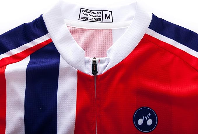Men's Cycling Jerseys Tops Biking Shirts Short Sleeve Full Zipper Bike Clothing