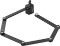 Retrospec Fortitude Folding Bike Lock - Heavy Duty Anti-Theft, 5mm Coated Steel Cut Resistant Bars, Disc Cylinder Pick Resistant Lock with 2 Rust Resistant Keys and Lock Carrier,Matte Black