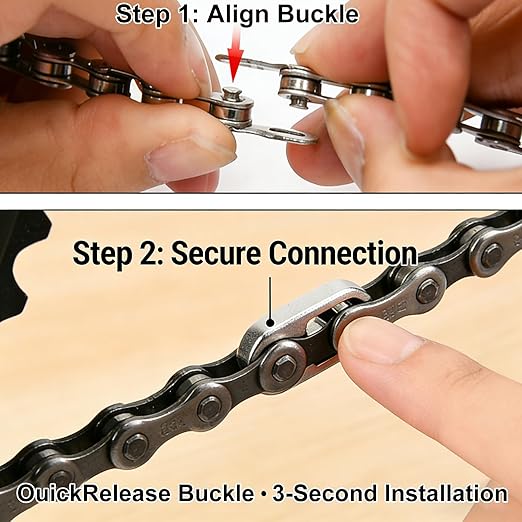 6/7/8 Speed Bike Chain 116 Links, 1/2" x 3/32" for Shimano SRAM Campagnolo, Rust-Proof Wear-Resistant Bicycle Chain for Road Mountain MTB BMX E-Bike