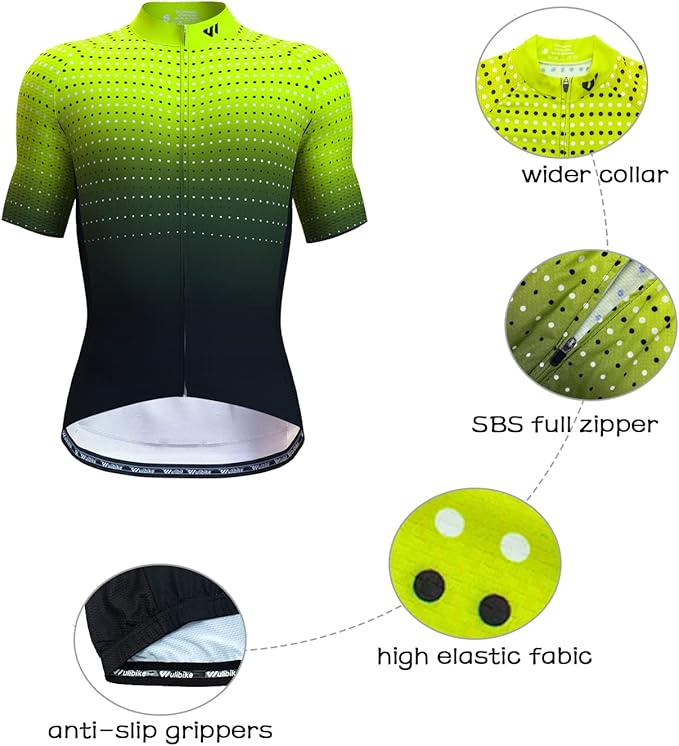 Lo.gas Cycling Jersey Men Short/Long Sleeve Bike Biking Shirts Full Zip with Pockets Road Bicycle Clothes