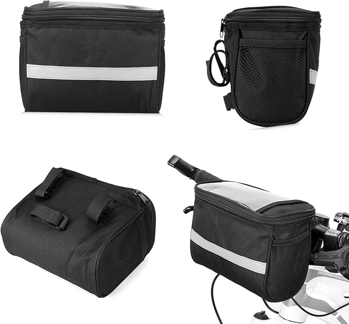 Lixada Bicycle Front Basket Insulated Bag MTB Bike Handlebar Pannier Cooler With Reflective Strip