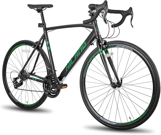 HILAND Adult Road Bike 700c Racing Bike with 14 Speeds, Aluminum Frame, Caliper Brake, City Commuter Bicycle for Women Men