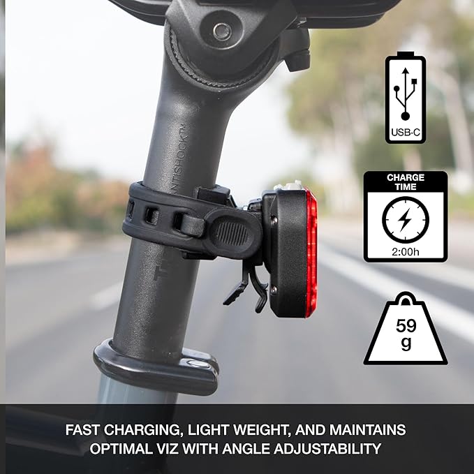 NiteRider Swift 450 + Vmax+ 180 Front & Rear Bike Light Combo 450 Lumen Front & 180 Lumen Rear Lights USB-C Rechargeable Lightweight IP64 12 Total Modes for Bike Safety Commuting Bicycle Night Riding