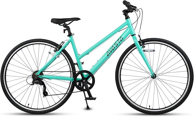 AVASTA Populus 700C Road Bike for Women with Kickstand, 15 17 Inch Lightweight Step Through Aluminum Alloy Frame, 7-Speed Drivetrain, Multiple Colors