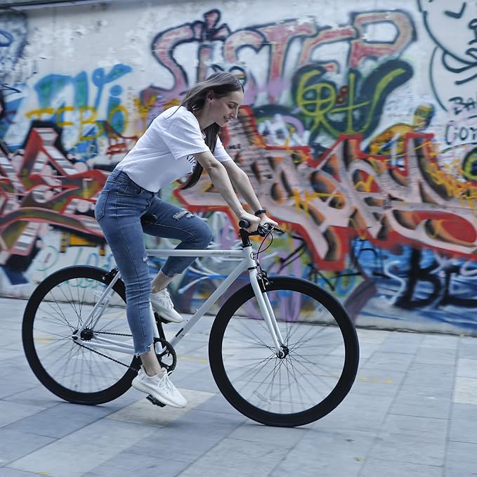 AVASTA Single-Speed Fixed Gear Urban Commuter Fixie Bike Flip Flop Hub Bicycle, Multiple Colors
