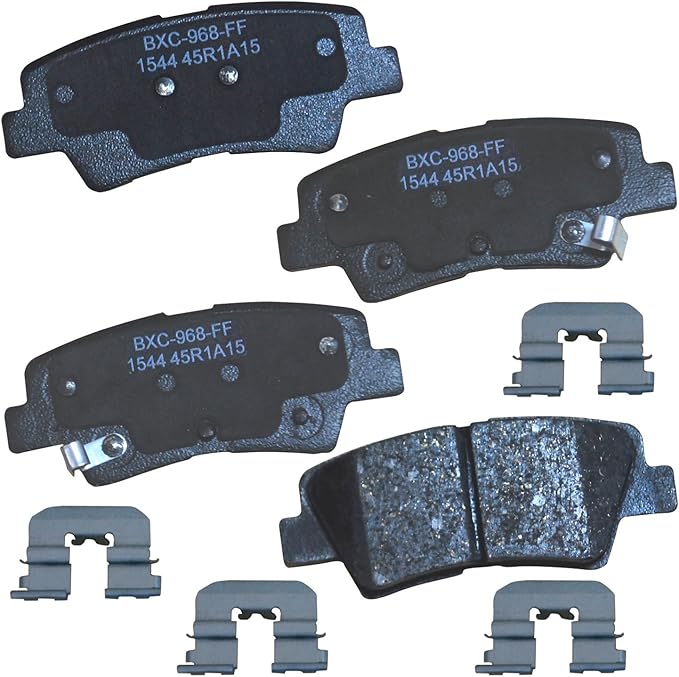 Bendix Premium SBC1544 Ceramic Rear Brake Pads for Dodge Attitude 2014-2011, Hyundai Elantra GT 2013, Kia Optima 2019-2014, Rio 2017-2013, Rio5 2011