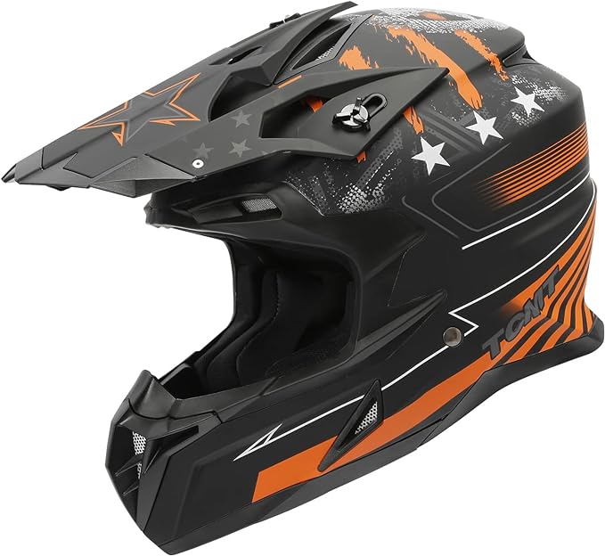 TCT-MOTORPARTS DOT Adult Full Face Motorcycle Helmet Off Road Dirt Bike Motocross ATV MTB Helmet for Men Women Medium