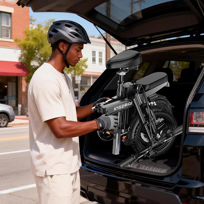 14" Folding Electric Bike for Adults, Peak 1500W Motor,20MPH Max Speed,48V 16Ah Removable Battery Electric Bike, 35/62Miles Max Range, UL 2849 Certified E Bike