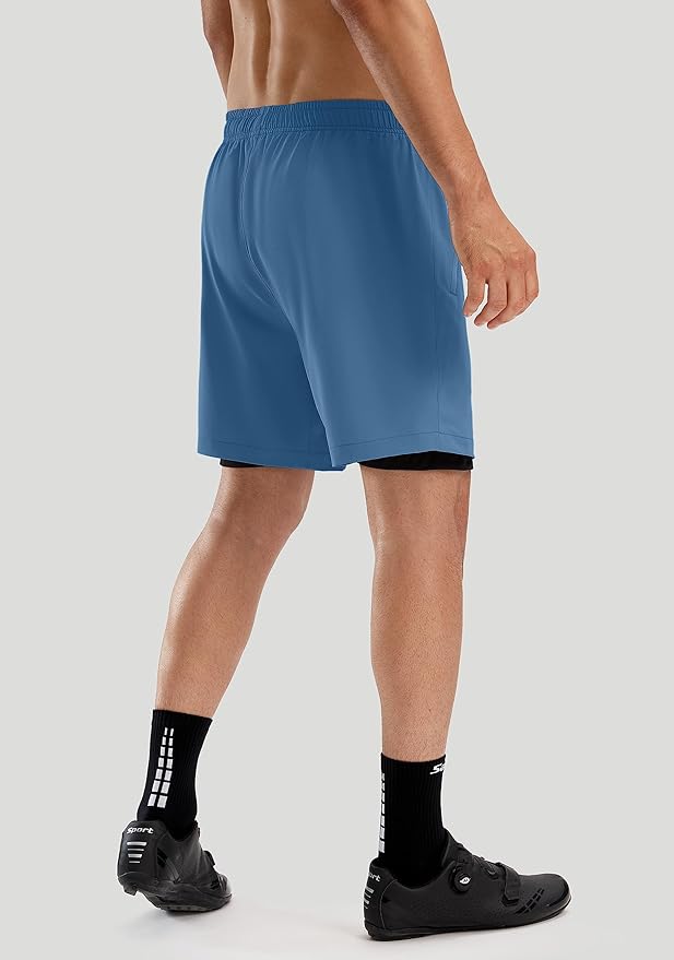 Bikewa Men's Mountain Bike Shorts 3D Padded Loose-fit Riding Biking Cycling Bicycle Biker Shorts for Men Zipper Pockets