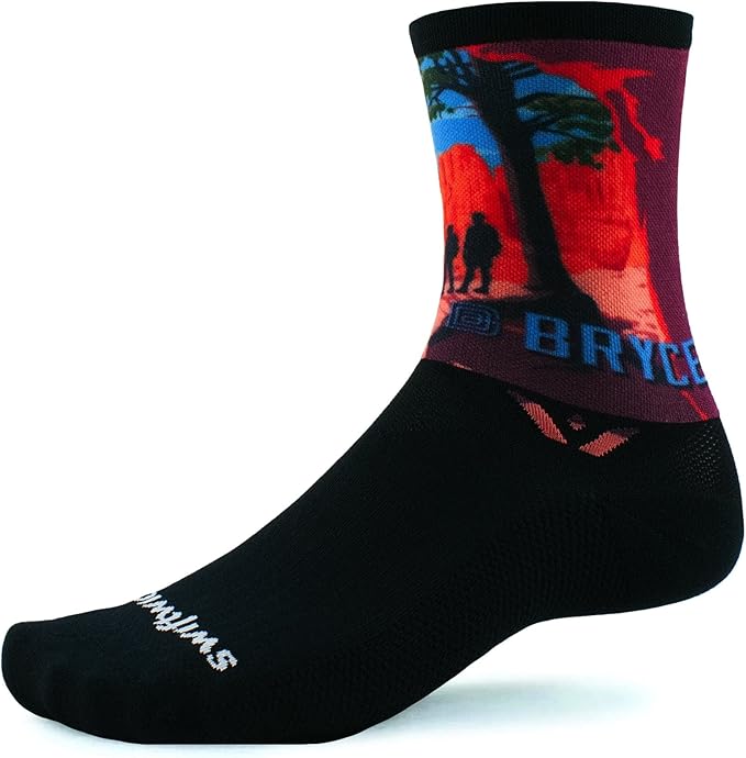 Swiftwick VISION IMPRESSION Crew, National Parks/States Edition, Running, Hiking and Cycling Socks