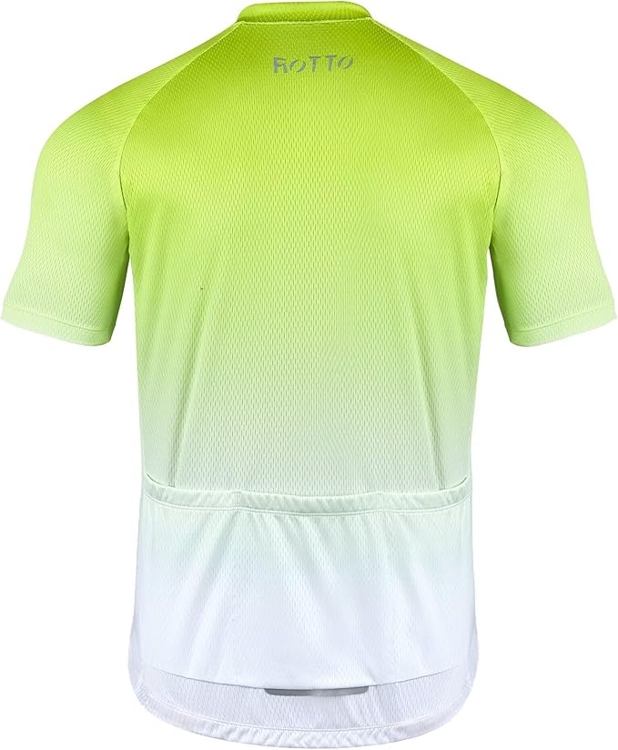 ROTTO Cycling Jersey Mens Bike Shirt Short Sleeve Gradient Color Series