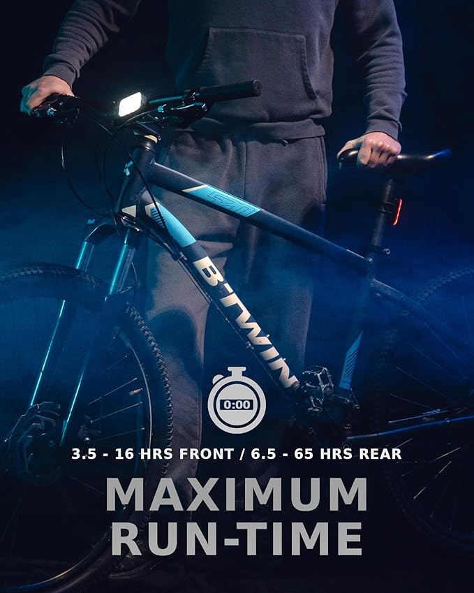 2026 NP-MAX Bike Lights Slim USB-C Rechargeable Front and Back Lights, Front & Rear Taillight Set, Bicycle Light Safety, Mini Bike Light LED, Ebike Riding Accessories, Waterproof, Visible Day & Night