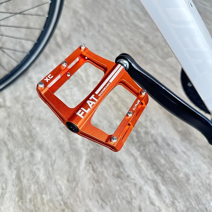 UPANBIKE Mountain Bike Bearing Pedals 9/16'' Spindle Aluminum Alloy Flat Platform for BMX MTB Road Bicycle