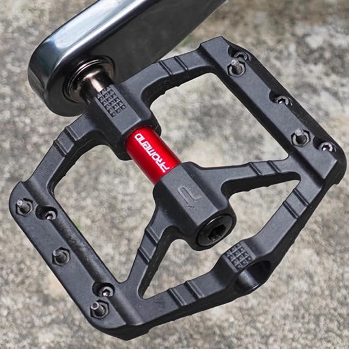 Bicycle Pedals for Mountain/Road/Folding/Touring Bikes - Nylon Body with Aluminum Alloy Sleeve, Chrome-Molybdenum Steel Axle, 3 Sealed Bearings, 9/16" Standard Thread