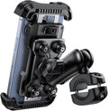 Lamicall Motorcycle Phone Mount Holder - [Dual Vibration Dampener] [Metal Adjustment Arm] Motorcycle Cell Phone Holder, Bike Handlebar Phone Mount, Gifts for iPhone 16 15 14 Pro Max, 4.7-6.7" Phones
