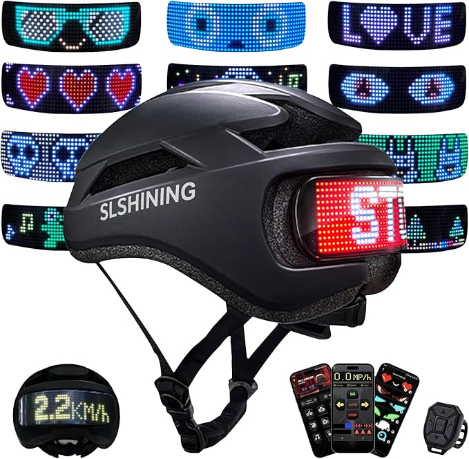 AIGLUN Smart Bike Helmet | Speed Display and Back LED Lights with Turn Signals| Road Bicycle Helmets for Adults: Men, Women
