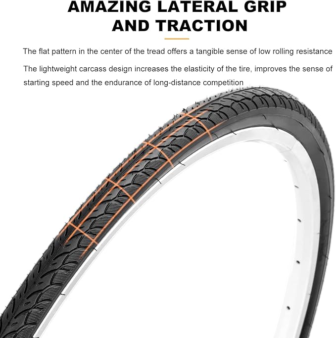 Hycline Road Bike Replacement Tire: 700x25C/700x28C/700Cx35C Folding High-Performance Wear-Resistant Bicycle Tires for City Commuter Road