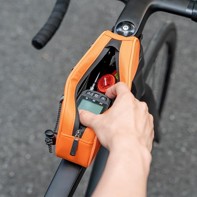 ROCKBROS Top Tube Bike Bag Bicycle Front Frame Bag Top Tube Bag Bike Accessories Pouch Compatible with iPhone 14/13/12 Pro Galaxy S22/S21 (STYLE 4)