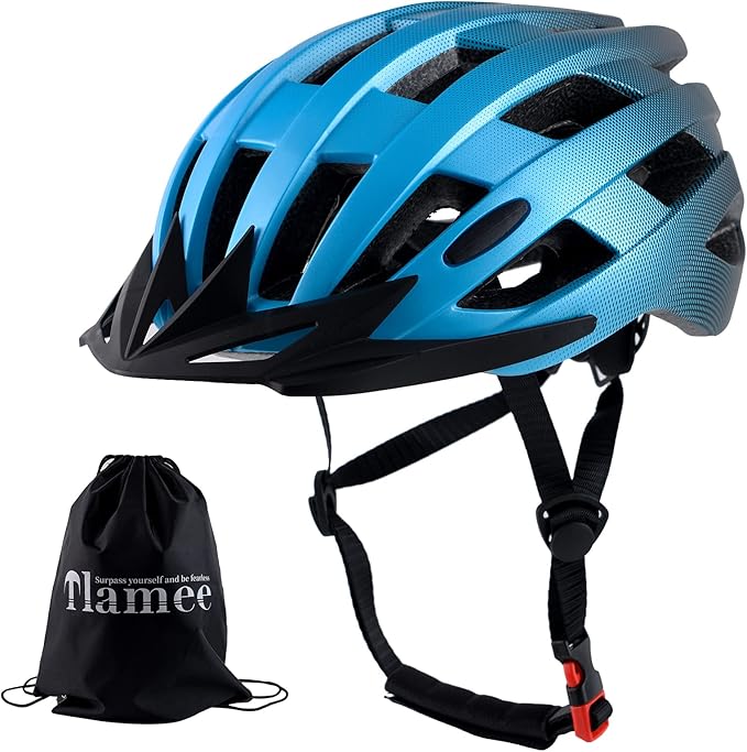 Adult Bike Helmets, Adjustable Mens Womens Bicycle Helmet, Lightweight Road Mountain Cycling Safety Sports Helmets with Detachable Visor