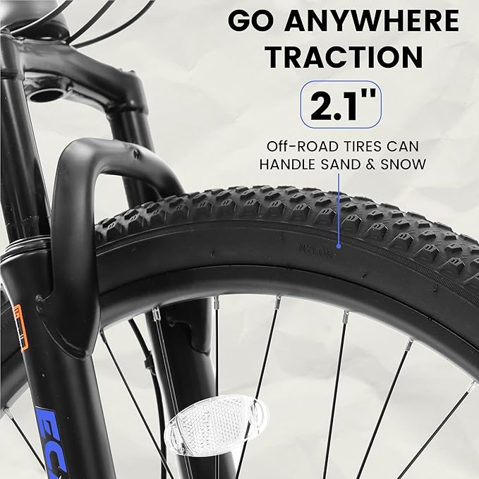 Ecarpat 24/26/27.5 Inch Mountain Bike, Full/Front Suspension Mens Boys Mountain Bike with 21 Speed Steel Frame and Dual Disc Brakes, Adult Sport Bicycle for Trail City Road, Gift Choice