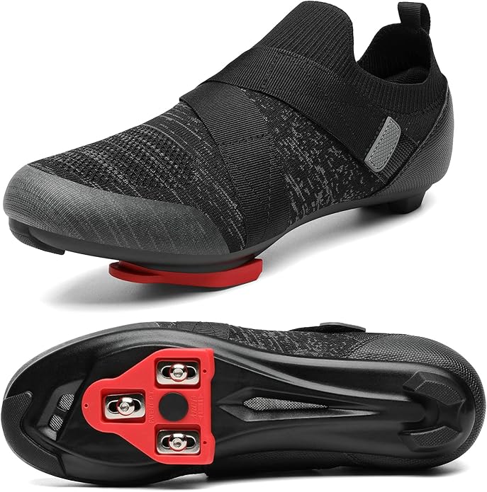 Unisex Cycling Shoes Compatible with Peloton Bike & SPD Indoor Road Riding Biking Bike Shoes with Delta Cleats Included for Men Women
