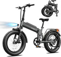 Folding Electric Bike for Adults Commuter, Peak 1000W Motor up to 25MPH, Built-in 36V Removable Battery，20" x 4.0" Fat Tire All-Terrain E-Bike, Dual Shock Absorber, APP & LCD, UL2849 Certified