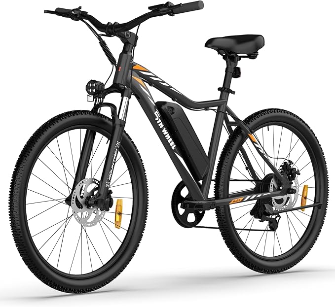 5TH WHEEL Mate Electric Bike for Adults - 1000W Peak Motor, 23MPH Top Speed, 468WH Removable Battery, 7-Speed Gears & Adjustable Stem - Commuting & Mountain E-Bike with Color LCD Display