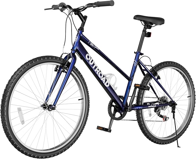 26 inch 7-Speed Commuter Bicycle,Men's Cruiser Bike/Mountain Bike/Hybrid Bicycle,V Brake,Metal Frame, Adult Bike (Black, White, Blue, Green, Purple, Pink)