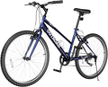 26 inch 7-Speed Commuter Bicycle,Men's Cruiser Bike/Mountain Bike/Hybrid Bicycle,V Brake,Metal Frame, Adult Bike (Black, White, Blue, Green, Purple, Pink)