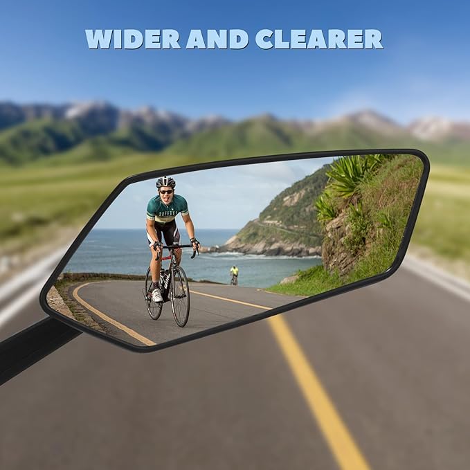 1 Pair Bike Mirror Handlebar Mount, Rear View Mirror for Mountain Road Dirt Bike Motorcycle Electric Scooter, Bicycle Bar End Rearview Mirrors E Ebike Side Mirror Accessories for Men Adult
