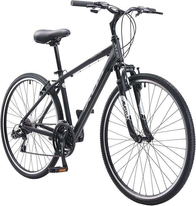 XDS Cross200 21 Speed Hybrid Bike Commuter City Bike, for Men and Women, Adult and Teenager, 700C Wheel, 15.5/17.5/19.5/21.5 Inch Lightweight Aluminum Alloy Frame