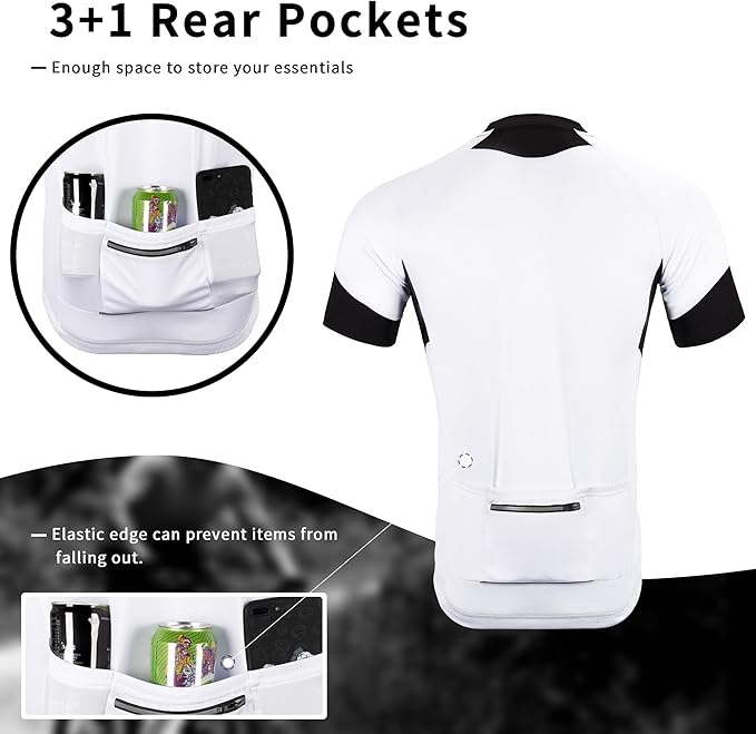 Cycling Jersey Men Bicycle Shirt Short and Long Sleeve MTB Road Biking Jersey with Pockets