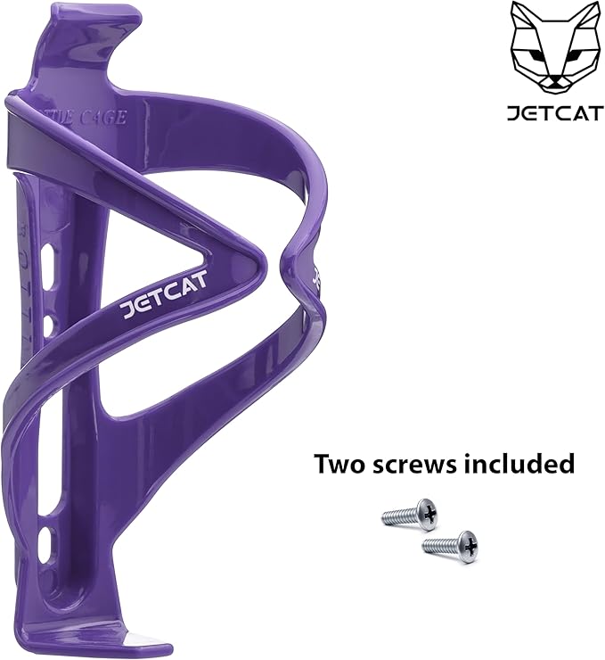 Bike Water Bottle Holder – Bike Cup Holder & Bike Water Bottle Cage for Bicycle, MTB, Mountain, Gravel, Road, eBike | Adult/Kids, Carbon Fiber Biking Accessories Purple