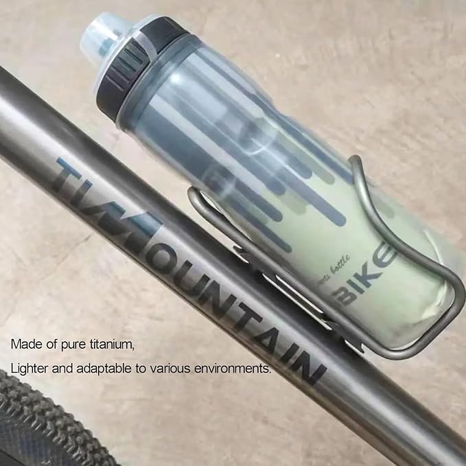 Titanium Bike Water Bottle Cages, 2-Pack, Lightweight and Durable Alloy Holder for MTB and Road Bicycles - Silver (02 2Pack)