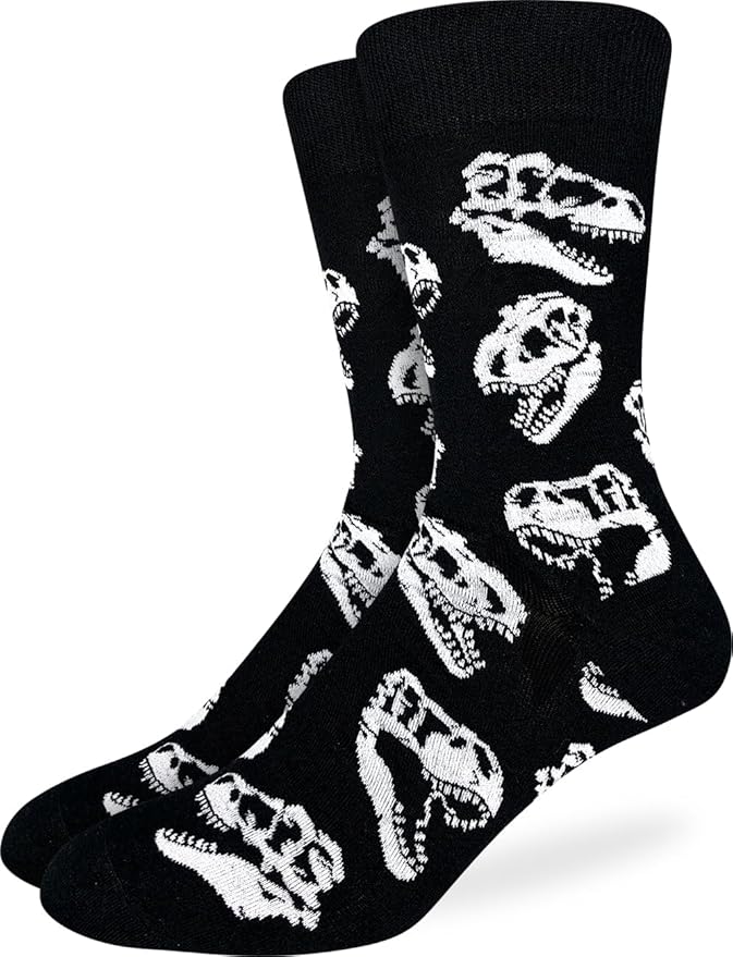 Good Luck Sock Men's Dinosaur Socks, Adult