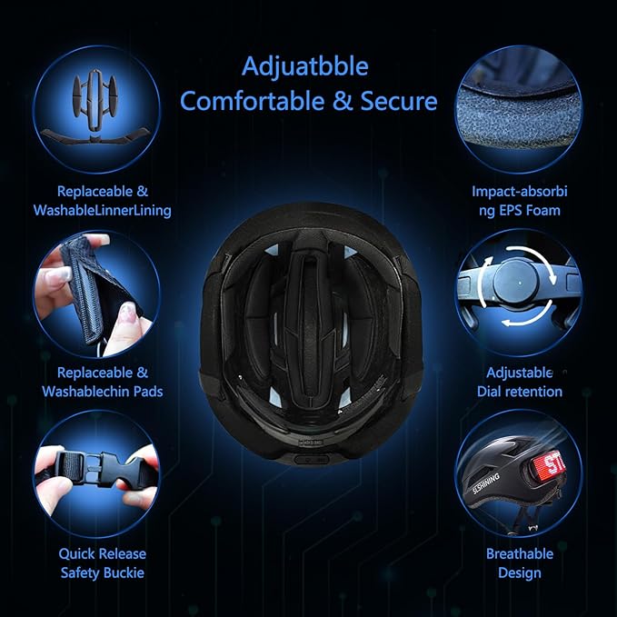 AIGLUN Smart Bike Helmet | Speed Display and Back LED Lights with Turn Signals| Road Bicycle Helmets for Adults: Men, Women