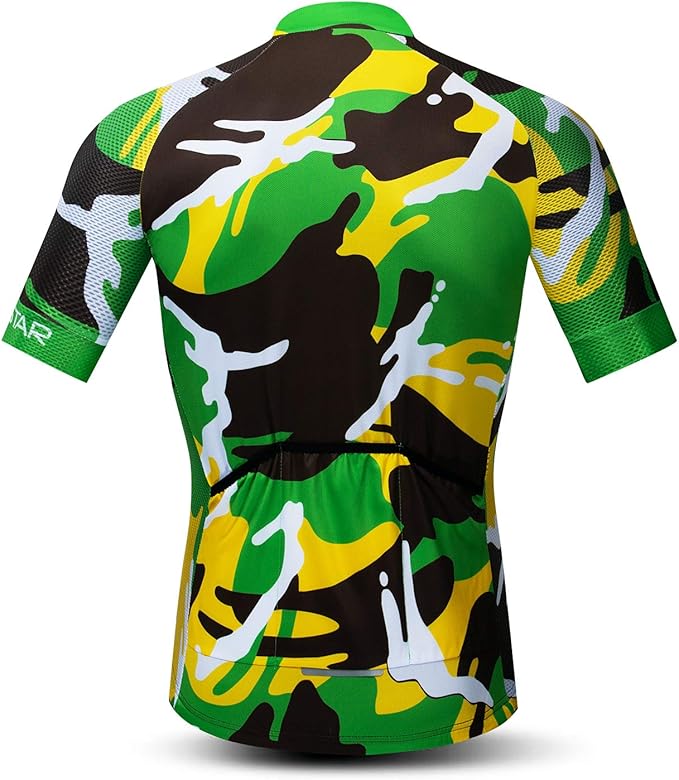 New Pro Full Zipper Men's Cycling Jersey Short Sleeve Riding Shirt USA