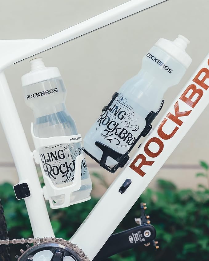 ROCKBROS Bike Water Bottle Holder, Lightweight Durable Bike Water Bottle Cage, Water Bottle Holder for Road Mountain Bikes