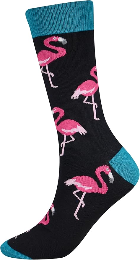 Cansok Men's 2/4 Packs Fun Crazy Novelty Dress Crew Socks