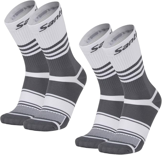 Santic Men's & Women's Cycling Socks Cotton Running Hiking Soccer Socks Crew Athletic Anklets