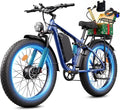 6000W Electric Bike for Adults, 45MPH Dual Motor Ebike, 60V 1200WH E Bike, 100 Miles Bicycle, Full Suspension, Dual Hydraulic Disc Brake Ebike, Charge Voltage 67.2V, Brake/Turn Signal
