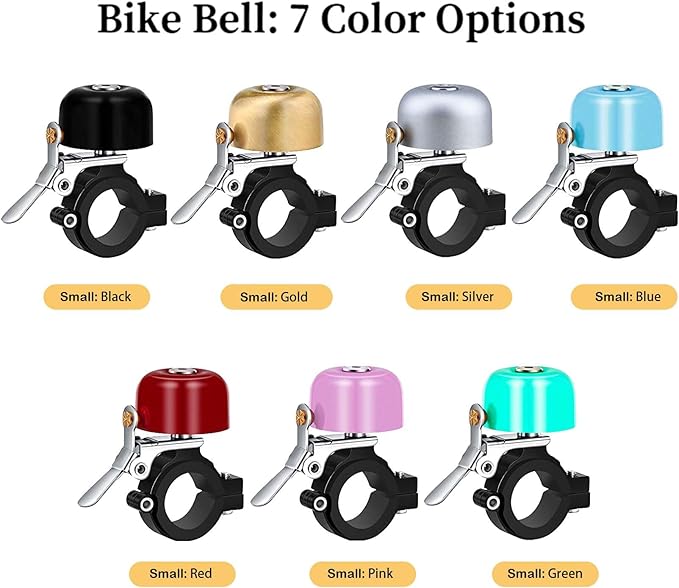 Greallthy Bike Bell Classic Brass Bicycle Bell,Bike Bells for Adults Kids, Loud Retro Bell for Road & Mountain Bikes, Universal Handlebar Fit