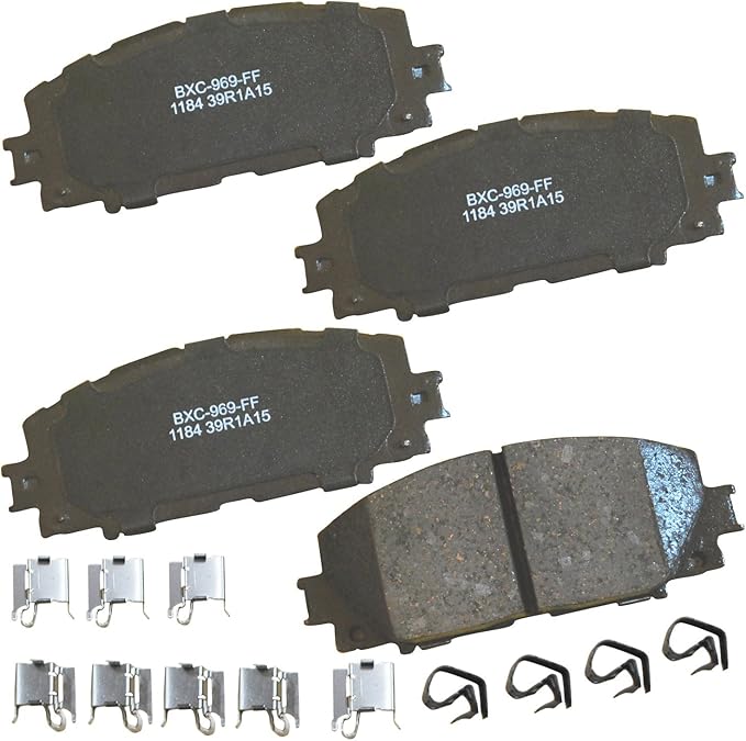 Bendix Premium SBC1184 Ceramic Front Brake Pads for Lexus CT200h 2017, Toyota Prius C 2021, Yaris 2018-2006