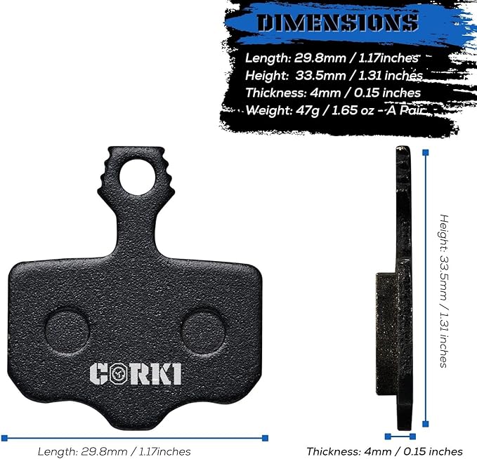 2 Pairs Disc Brake Pads for Sram Avid Elixir 1 3 5 7 9 R ER CR Mag Level TL T Sram XX X7 X9 XXWC DB1 DB3 DB5(Resin,Semi-Metallic,Sintered Metal)