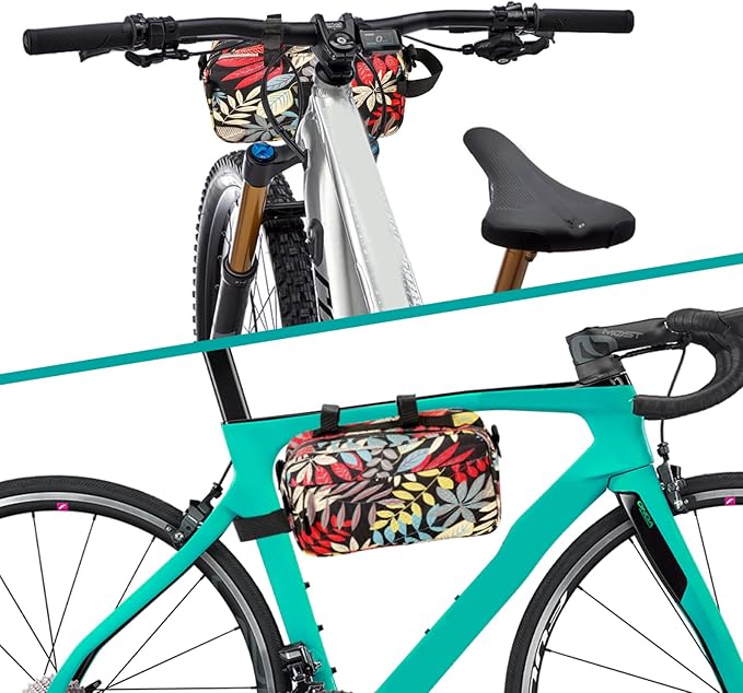 YEEGO DIRECT Bike Handlebar Bag, Bike bag front Lady Man Multifunctional Water-resistant Scooter Crossbag Girls Handbag Slant Across Shoulder for Bicycles Accessories (Black) clearance