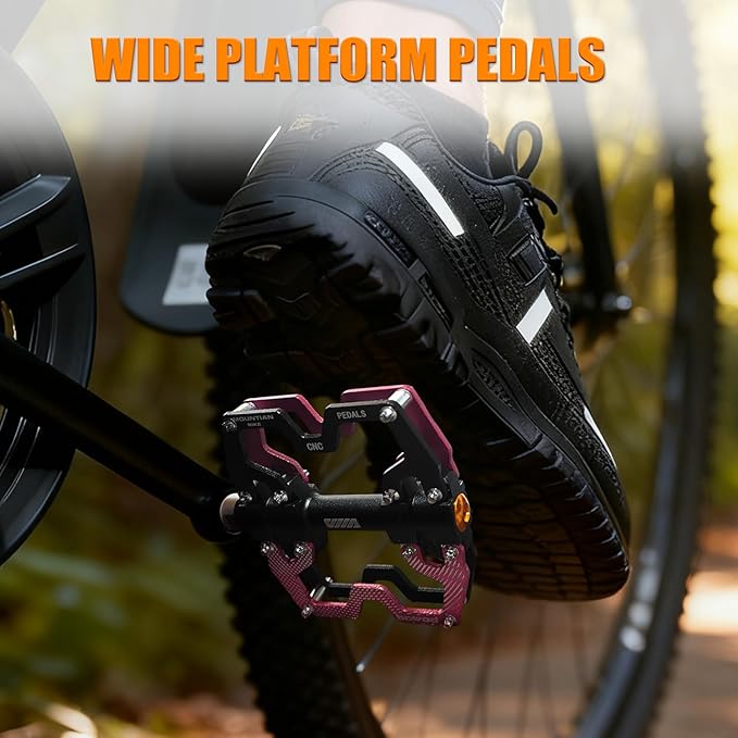 Bike Pedals 9/16" Lightweight Non-Slip Bicycle Platform Pedals - Fits Most Adult Bikes & Mountain Bikes &MTB, Road Bikes and Slip-Resistant Design