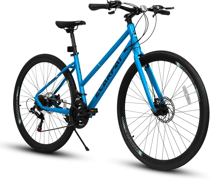 700C Lightweight Aluminum Road Bike, 16-Speed Racing Bicycle with Disc Brakes, Hybrid Commuter Bike for Men and Women, Perfect for City Roads and Outdoor Cycling